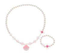 Garneck Pearl Necklace and Bracelet for Women and Decorative Back Chain Collarbone Jewelry Simple Shell Design for Parties Gatherings and Festive Occasions and Comfortable Accessories