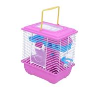 Garneck Pet House Running Wheel Double Layer Hamster Cage Acrylic Villa Portable Leakproof Water Jug Great for Chinchillas
