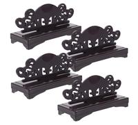 Garneck Plastic Fan Holder Display Stands Securely Hold and 4pcs with Stable Structure Simple Oriental Style for Japanese and Chinese Hand Fans for Home and Office Decoration