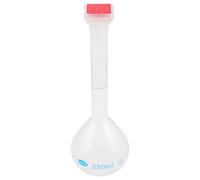 Garneck Plastic Volumetric Measuring Flask and Compact Portable Feature with Precision Design 250ml for Laboratory Use for Experimental Liquids in Lab and Field Sampling
