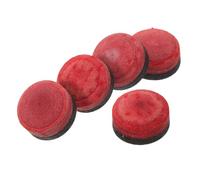 Garneck Pool Cue Tips Replacement round Shape Multi-layered Cow Leather 5pcs Precise Ball Control and Quick Repairs for Billiard Cue Sticks for Snooker and Practice Routine