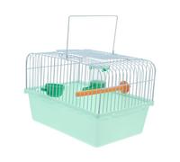 Garneck Portable Bird Cage for Travel Multi Functional Sturdy Carrier for Parrots and Lovebirds Spacious Design with Easy Clean Materials for Pet Owners the Go Random Color