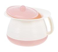 Garneck Portable Chamber Pot with Lid Long-Lasting Spittoon for Elderly Home Use Covered Night Urinal 8.27X7.28X5.51In