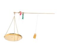 Garneck Portable Copper Medicine Scale Vintage Handheld Balance for Accurate Herb Weighing Traditional Chinese Kitchen and Baking Precision Measurement