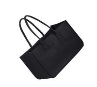 Garneck Portable Felt Firewood Storage Pouch Log Basket for Outdoor Camping Organizer Bag in Black