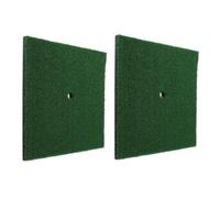 Garneck Portable Golf Hitting Mat and Eva Material with Simulated Grass 2pcs 30x30cm Artificial Turf for Indoor and Outdoor Practice Suitable for Golfers and Office Games