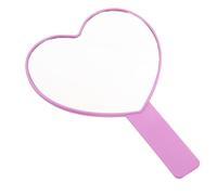 Garneck Portable Heart-shaped Cosmetic Mirror for Women Small Handheld Makeup Mirror with High Definition Lightweight and Stylish for Travel and Daily Use