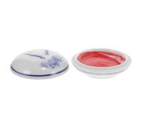 Garneck Portable Multipurpose Ceramic Ink Pad for Calligraphy and Crafts, Lightweight Chinese Style Artwork Ink Pad Suitable for Journals and Stamping Projects