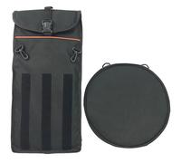 Garneck Portable Oxford Cloth Dumb Drum Carry Bag with Thick Sponge Padding and Separate Storage Black Shoulder Backpack for Snare Drums Easy to Move for Traveling or Going