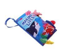 Garneck Portable Soft Crinkle Book for Boy Girl Ocean Themed Cloth for Early Learning Sensory Play for Bedtime Travel Engaging Book for Boys