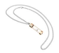 Garneck Premium Titanium Steel Hourglass Vial Cremation Necklace for Women Polished Urn Pendant Jewelry Meaningful Memorial to Cherish Ashes and Memories Chain Included
