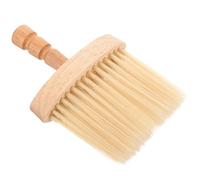 Garneck Professional Barber Neck Duster Brush with Wooden Handle, Hard Wave Hair Cutting Cleaning Brush for Salon and Male Beard Shaving, Sturdy Barber Supplies for Hairdressers