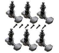 Garneck Professional Black Lr Locking Guitar Tuning Pegs with Screws Machine Heads for Classical and Acoustic Guitars Fast Accurate String Tuning Replacement