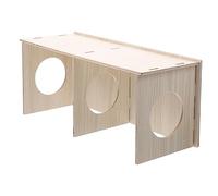 Garneck Prolee Hamster Cage Wooden Hideout Window Pet Nest for Guinea Pig Mouse Toy