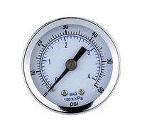 Garneck Psi Air Pressure Gauge Steel Case Dial Dual Scale Bar Psi Measurement Npt Thread for Compressor Systems Pneumatic Pressure