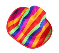 Garneck Rainbow Cowboy Hat for Dress-up Party Lightweight Classic Rainbow Design for Pride Parade Cosplay Performance and Theme Events