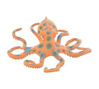 Garneck Realistic Simulated Blue Ringed Octopus Model Sturdy Plastic Sea Animal Figurine for Room Decor and Educational Use Lightweight Artificial Ocean for Cognitive Learning and Display
