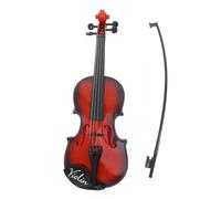 Garneck Realistic Violin Model Playable Miniature Musical Instrument for Early Education Music Learning Grain Finish for Decoration
