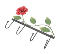 Garneck Red Iron Rose Wall Hook for Home Decoration, Practical Hard Material Multipurpose Coat and Hat Hanger, Stylish Artistic Design for Room Or Balcony