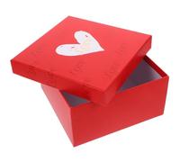 Garneck Red Paper Gift Box with Lid for Wedding and Valentine's Day, Large Capacity Spacious Design, Elegant Classic Style Suitable for Party Favors and Eternal Flowers Decorative Storage