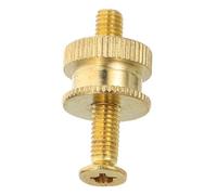Garneck Replacement Guitar Bridge Screws Fixed String Cone Brass Guitar Bridge Part