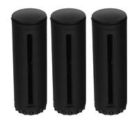 Garneck Retractable Barrier Belt Plastic round Cylinder Safety Barriers with Telescopic Design 3pcs and Secure Buckle for Indoor Crowd Control, Suitable for Airports and Public Venues