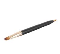 Garneck Retractable Dual-end Lip Brush with Artificial Fiber and Metal Handle, Portable Small Concealer and Gloss Brush for Home Use and Cosmetics Store, Suitable for Professionals