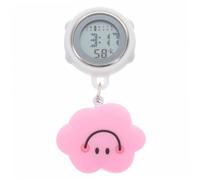 Garneck Retractable Nurse Watch Silicone and Metal Material with Clip Chronograph Function, Not Easy to Break Or Deform for Nurses and Hospital Workers Suitable