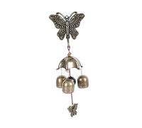 Garneck Retro Copper Wall Mounted Doorbell Chime with Magnetic Self Adhesive Vintage Wind Chime Pendant for Home Garden Decor Festive Outdoor Hanging Ornament