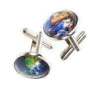 Garneck Retro Cufflinks World Map Design Cuff Buttons for Men Business Suit and Formal Occasions