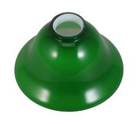 Garneck Retro Green Glass Lampshade Replacement, 4.2cm Aperture Dome Bell Ceiling Pendant Shade, Vintage Trumpet Shaped Glass Cover for Hanging and Wall Lights, Japandi Style