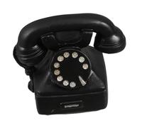 Garneck Retro Telephone Ornaments Miniature Old Fashioned Vintage Decor for Shelf Living Home and Photography Shooting Props