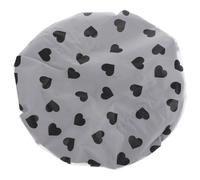 Garneck Reusable Heart Shaped Shower Cap for Women with Double-layer Satin and Peva Material, Large Size Suitable for Long and Curly Hair, Not Easy to Fall, for Bathing and Hair