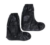 Garneck Reusable PVC High-top Rain Shoe Covers for Men Xxl Non-slip Overshoes with Zipper Closure and Wear-resistant Rubber Sole Foldable Rainproof Shoe Protectors in Black for Outdoor