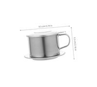 Garneck Reusable Stainless Steel Vietnamese Coffee Filter Pot with Lid and Handle Easy to Clean Drip Brewer for Home and Office Traditional Coffee Maker Compatible with Single Cups