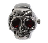 Garneck Ring Watch Electronic Finger Watch Black Ghost Head Design for Women and Men Accessory