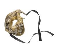 Garneck Roman Soldier Half Face Venetian Costume Accessory for Halloween Mardi Gras Party Cosplay with Authentic Roman Design and Artistic Craftsmanship Fit for Adults