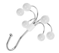 Garneck Rotatable Coat Hat Hook Belt Organizer for Closet Multi Functional White Ball Six Claw Hanging Rack Space Saving Storage for Scarves Bags Towels