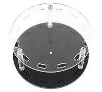 Garneck Rotating 12-Hole Tweezers Stand Holder with Detachable Acrylic Rack and Stable Structure, Black Classic Finish Storage Shelf for Makeup Tools, for Professionals on The Go