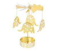 Garneck Rotating Carousel Tealight Candle Holder Metal Antique Table Centerpiece Decorative Candle Stand Romantic Home Decor
