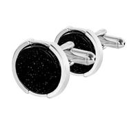 Garneck Round Black Alloy Cufflinks for Men Classic French Cuff Shirt Accessories Elegant Formal Business Wedding Jewelry Gift