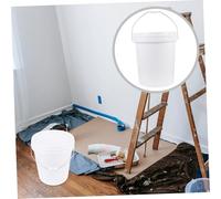 Garneck Round Hand-held Paint Bucket with Thickened Sealed Lid Multi-purpose Color Mixing Container for Home Industrial Chemical Storage Portable and Space-saving Design