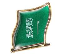 Garneck Saudi Flag Brooch Metal Lapel Pin Comfortable Texture Easy to Match Iron Epoxy Design Suitable for Mens Lapel Pins for Suits Accessories