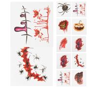 Garneck Scar Stickers Craft Paper Temporary Tattoos Set 40 40pcs Halloween Realistic Wound Decals, Easy to Remove Face Stickers for Halloween Party and Role-playing Games
