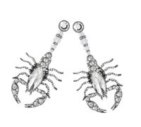 Garneck Scorpion Rhinestone Earrings Lightweight Gothic Drop Jewelry for Women Minimalist Punk Studded Dangle Accessories Stylish Fashion Statement gift for for for for for for