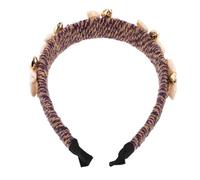 Garneck Seashell Pearl Headband for Women Wide Beach Hairband with Shell Design Soft Comfortable Bridal Hair Accessory for Wedding Holiday and Daily Wear