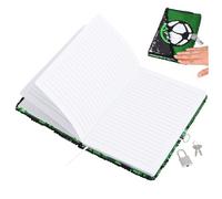 Garneck Secret Safe Notebook Football Pattern Sequin Journal Lock Diary Notebook for Travel Planner