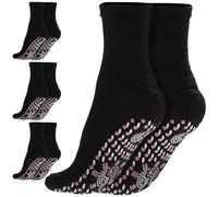 Garneck Self Heating Thermal Socks Comfortable Breathable Design Anti-freezing Polyester Warm Socks 4 Pairs Acupuncture Stimulation for Men and Women for Fishing and Skiing Outdoors