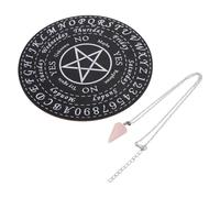 Garneck Seven Stars Array Wooden Pendulum Board Game Pendulum Letter Board Carving Divination Plate Crafts Home Meditation Gifts