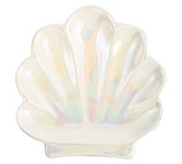 Garneck Shell Plates Makeup Organiser Home Decor Iridescent Shell Jewelry Dish Sparkle Tray Dinner Plate Jewelry Ring Dish Holder Storage Tray Makeup Organiser Home Decor